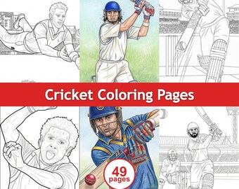 Cricket Coloring Pages PDF | Printable Digital Download | Kids Adults Gift
