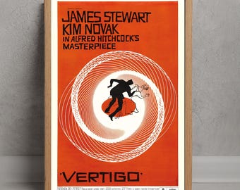 Vertigo Movie Poster, Wall Art Decor, Room Decoration, Personalized Gifts, Canvas Film Poster