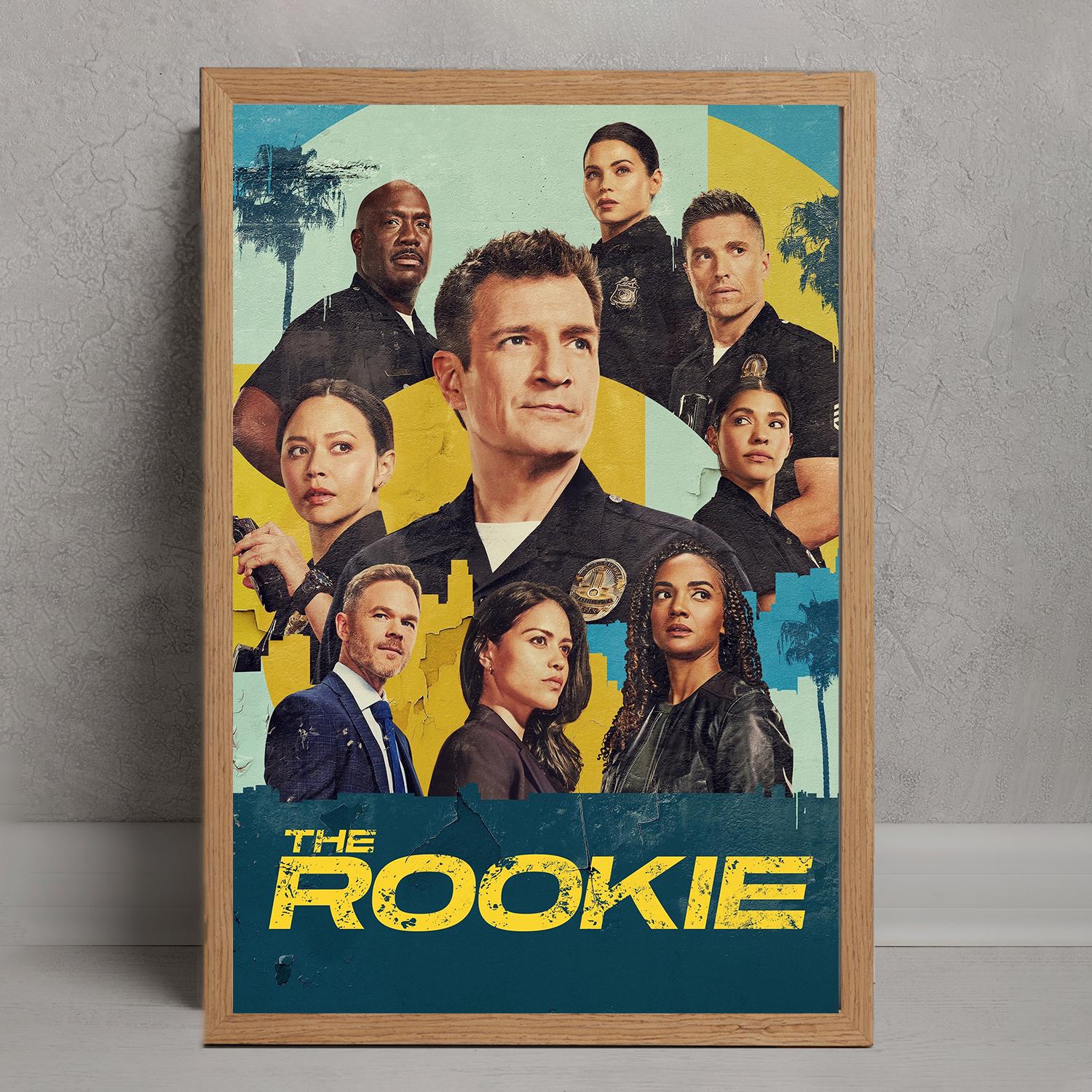 xze The Rookie – Poster décoratif sur toile de la série télévisée « The Rookie », impression esthétique, décoration murale, 40 x 60 cm, style cadre