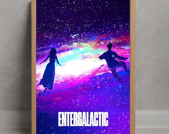 Entergalactic Movie Poster, Wall Art Decor, Room Decoration, Personalized Gifts, Canvas Film Poster