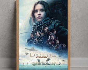 Rogue One A Star Wars Story Movie Poster, Wall Art Decor, Room Decoration, Personalized Gifts, Canvas Film Poster