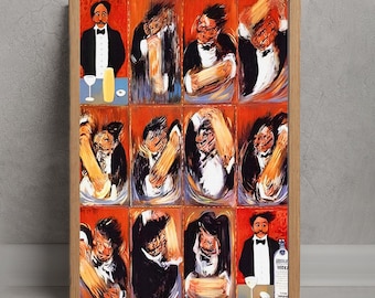 Póster artístico de Guy Buffet: "Cómo se hizo un Martini perfecto", decoración de pared, decoración de habitaciones, regalos personalizados
