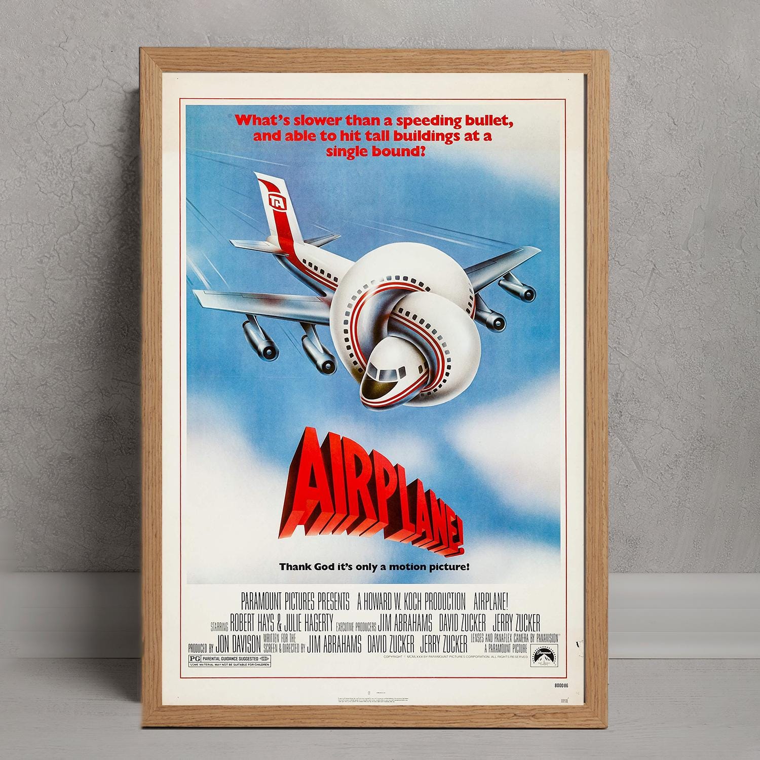 Discover Airplane! Movie Poster, Wall Art Decor, Room Decoration