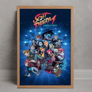 Scott Pilgrim Takes Off Movie Poster, Wall Art Decor, Room Decoration, Personalized Gifts, Canvas Film Poster