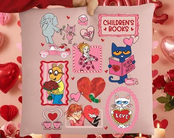 Sellos de San Valentín con lazo de coqueta para niños (en formato PNG), Club de lectura para profesores, Escuela de jardín de infancia, Maestra Junie B (en formato PNG), Día de San Valentín (en formato PNG)