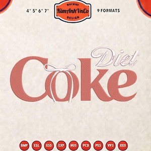 Grazioso ricamo a macchina con bottiglia di soda e fiocco, applicazione per bevanda retrò femminile, download digitale, file digitale