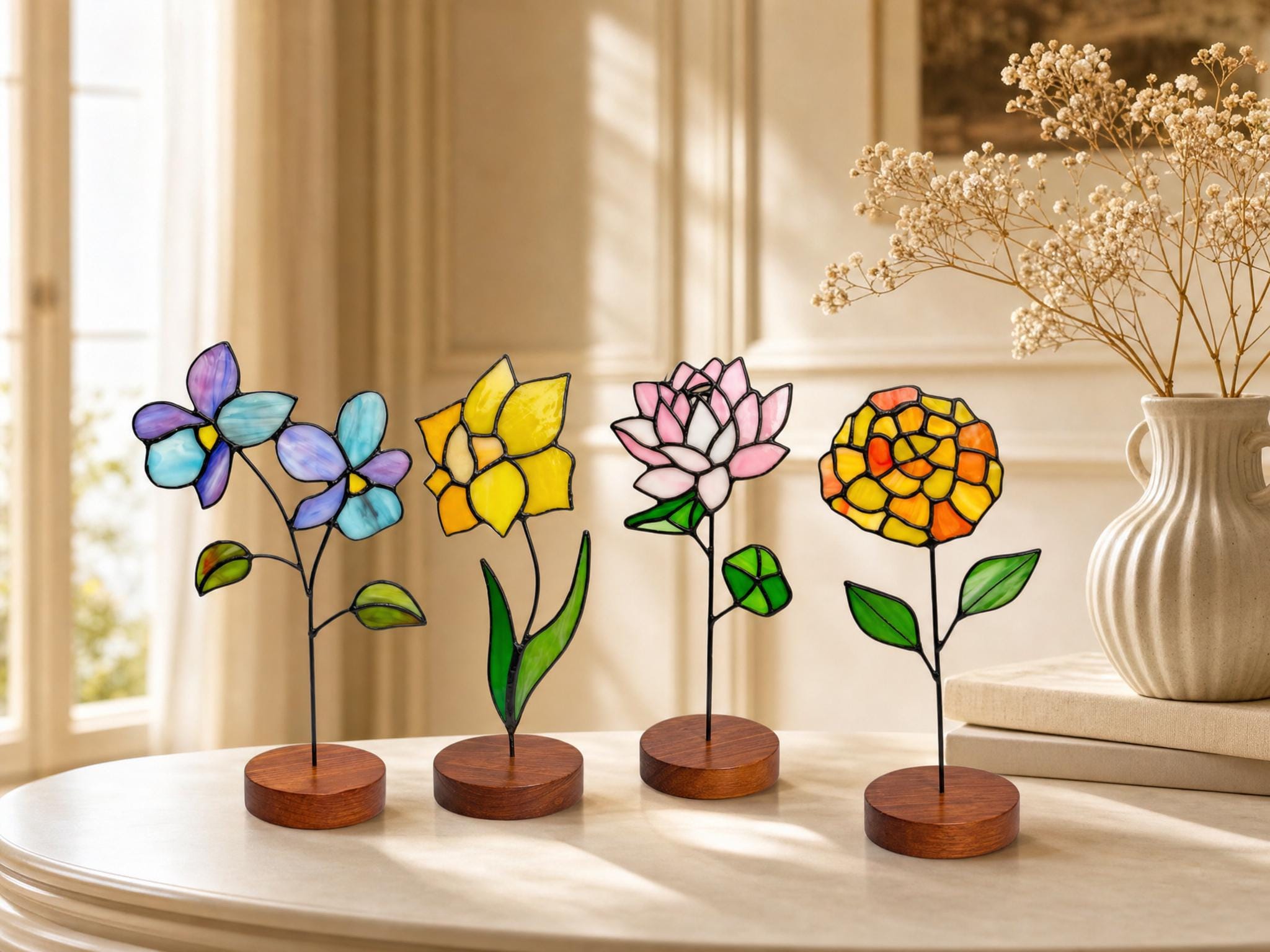 Glass Flower Stand - Etsy