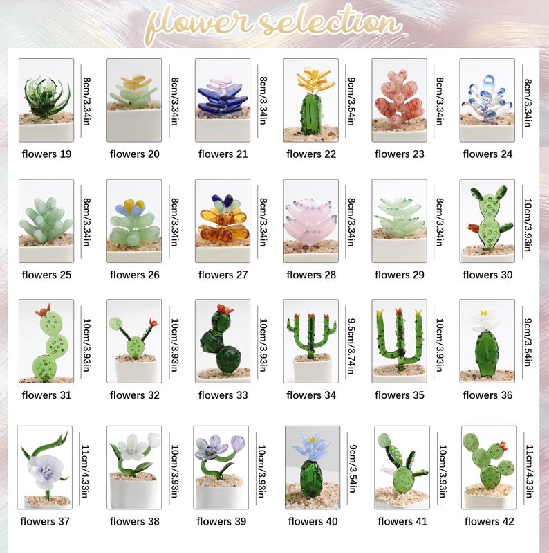Glass Plant Pot, Personalized Name Mini Glass Flower Cactus Ornament, End Of School Term Gift, Teacher Appreciation, Back to School image 4