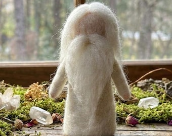 Time Spirit Doll | Messenger of Wisdom | Father Time | Old Soul Gift | Saturn Altar | Patience Decor | Ancestor Spirit | White Wizard Art
