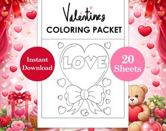 Libro para colorear de San Valentín para niños: corazones y diseños dulces