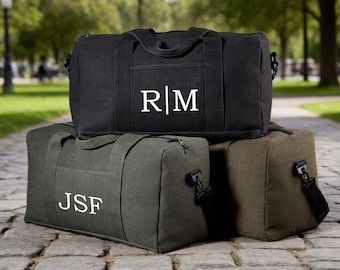 Borsone personalizzato con nome, borsa da sposo, regali per lo sposo, borsa da viaggio in tela, borsa da weekend personalizzata, valigie, borse da viaggio, i migliori regali per uomo