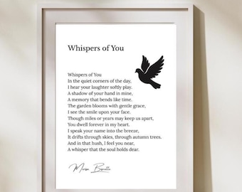 Memorial Poem Print, Sympathy Gift, Remembrance Art (Digital Download)