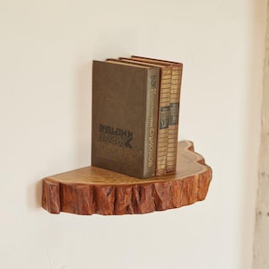Solid One-Piece Acacia Half-Moon Shelf, Solid Egge Shelf, Half-Circle  Wood Shelf, Single Solid Piece, Rustic Home Decor, Gift New Home