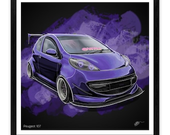 Individuelle handgezeichnete digitale Auto Kunstdrucke: Personalisierte Geschenke für Auto-Enthusiasten, Illustrieren meines Autos, Auto-Illustration, benutzerdefinierte Autokunst