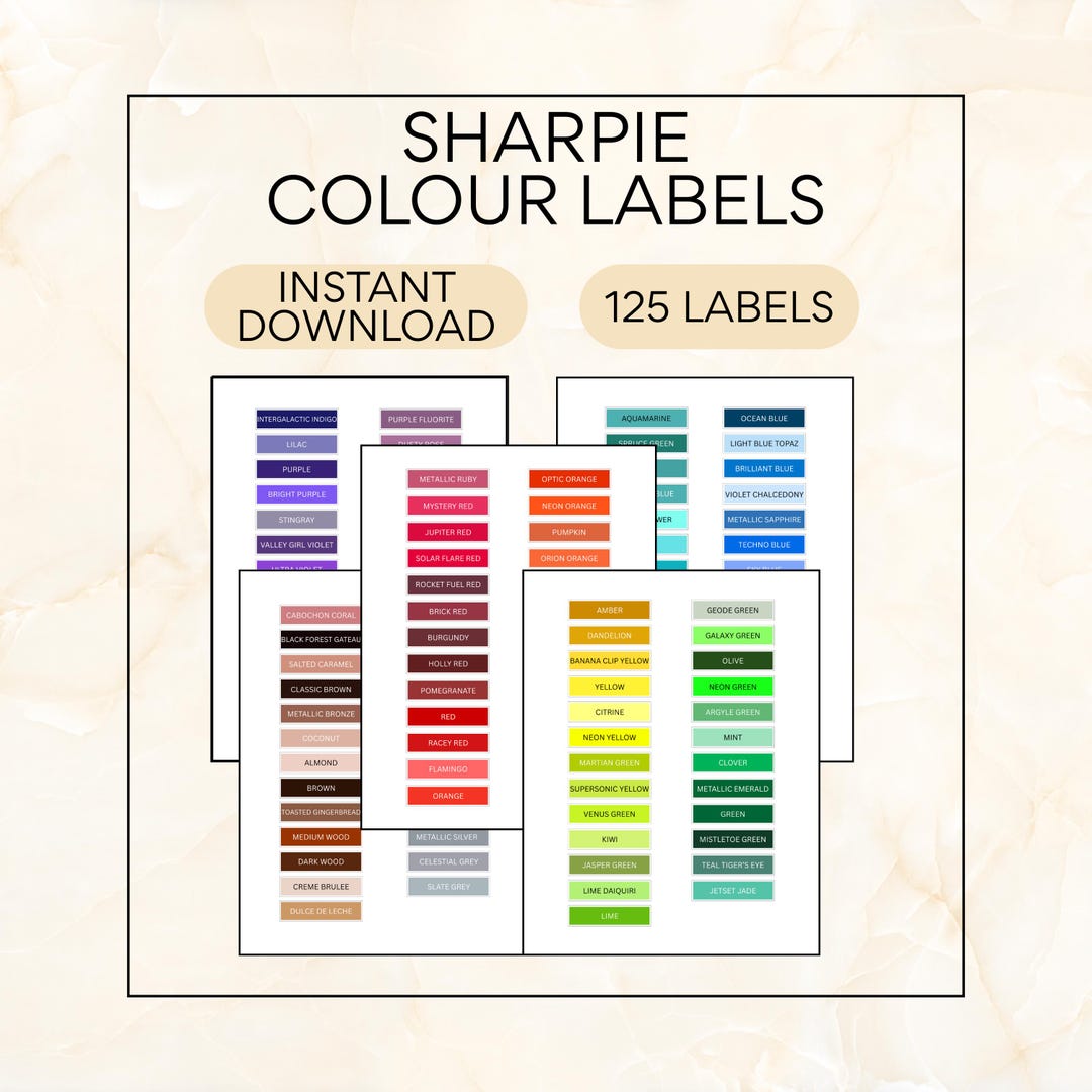 Sharpie Colour Labels, Sharpie Organization, Sharpie Stickers, Sharpie ...