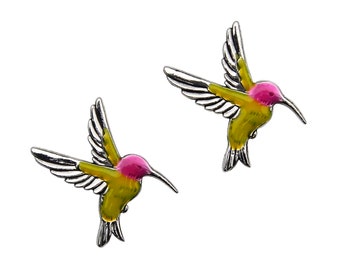 Colorful Hummingbird Cufflinks