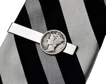 70th Birthday Gift Anniversary Gift 1949 1950 1948 Dime Tie Bar Clasp Tie Tack Gifts For Him Mens Accessories