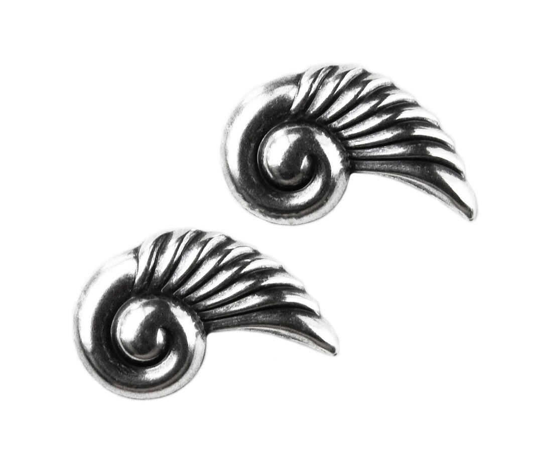 Shell Cufflinks Art Deco Metal Shell Cufflinks Express Yourself - Etsy