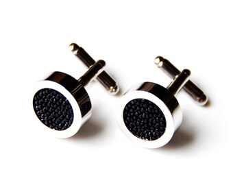 Genuine Stingray Cufflinks - Humanely Obtained