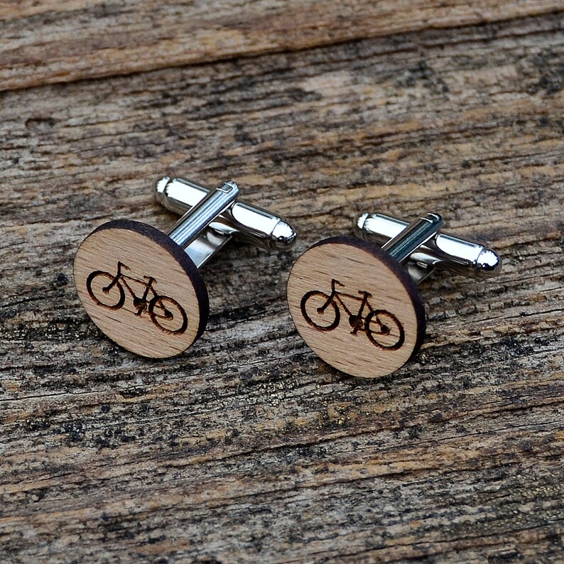 Bicycle Wood Cufflinks