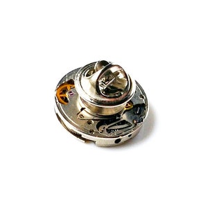 Steampunk Lapel Pin Genuine Watch Movement Express Yourself image 2