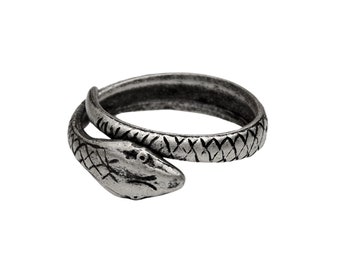 Snake Adjustable Statement Ring - Silver Plated Solid Brass - Express Yourself!