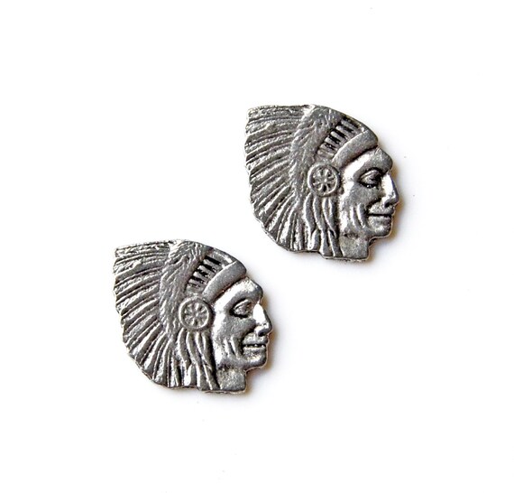 Native American Head Cufflinks