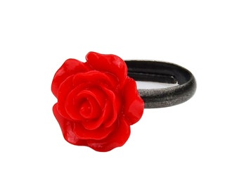 Rose Adjustable Statement Ring - 16 Color Choices! - Express Yourself!