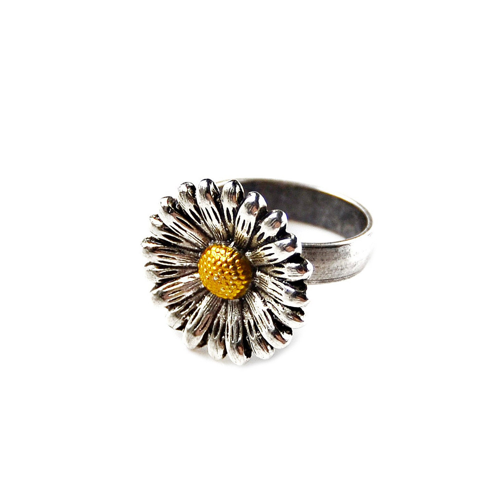 Flower Adjustable Statement Ring Express Yourself Etsy