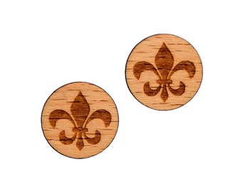 Fleur de Lis Wood Cufflinks - Express Yourself!