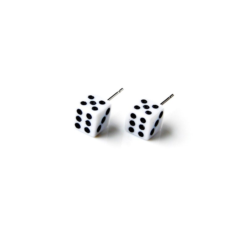Customizable Mini Dice Stud Earrings Choose Your Numbers Etsy
