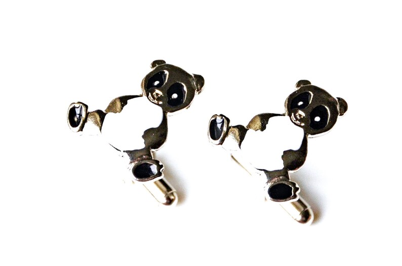 Panda Cufflinks Express Yourself Etsy