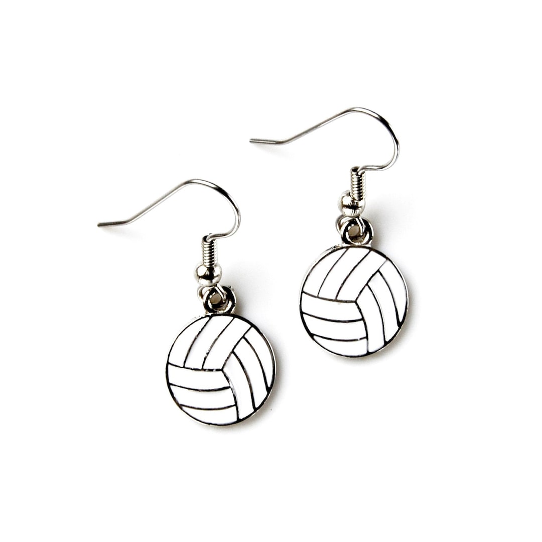 Volleyball Earrings Loop Hook Kidney Leverback Available Express