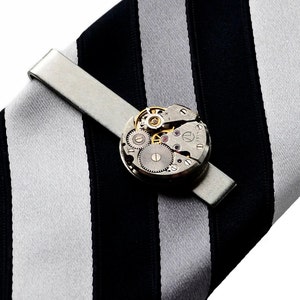 Steampunk Tie Clip - Genuine Watch Movement - Express Yourself!