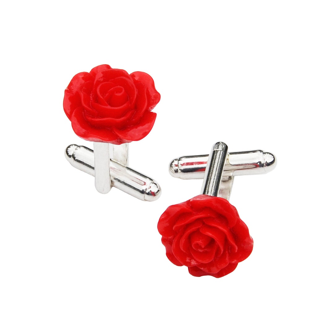 Rose Cufflinks 16 Color Choices Express Yourself Etsy