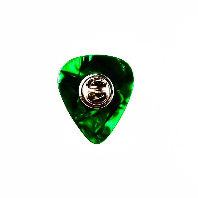 Green Guitar Pick Lapel Pin Express Yourself!
