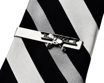 Biplane Fixed-Wing Aircraft Tie Clip - Express Yourself!