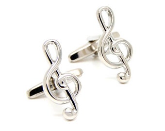 Music Note Treble Clef Cufflinks - Express Yourself!