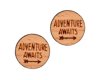 Adventure Awaits Wood Cufflinks - Express Yourself!