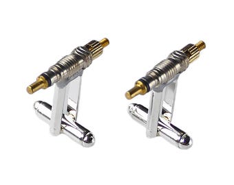 Bicycle Valve Core Cufflinks - Express Yourself!
