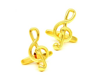 Music Note Treble Clef Cufflinks - Express Yourself!