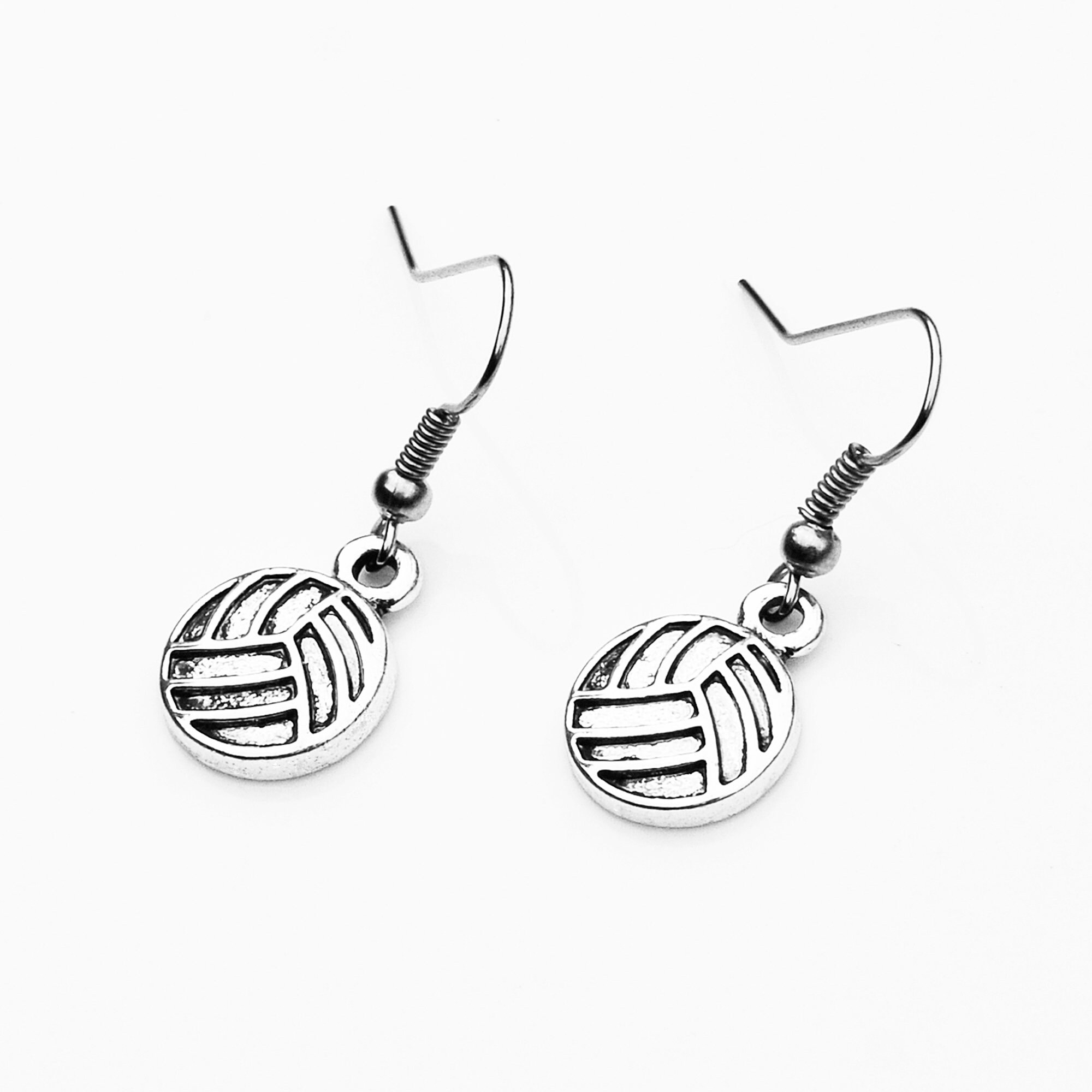 Volleyball Earrings Loop Hook Kidney Leverback Etsy