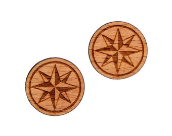 Compass Wood Cufflinks - Express Yourself!