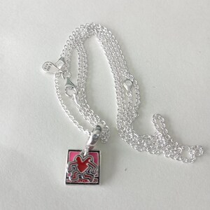 pandora keith haring walking heart double dangle charm and necklace-60 set