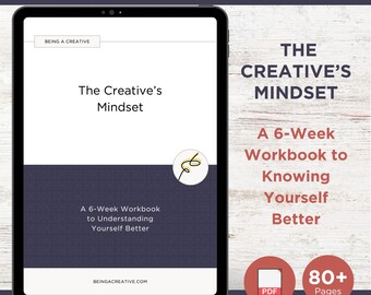 Mindset Selbstfindung: Ein 6-Wochen-Arbeitsbuch für Designer, Künstler (druckbare PDF)
