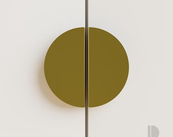 Maniglia per mobile in oro per mobili moderni, maniglia per cassetto in metallo rotonda minimalista