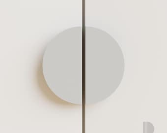 Maniglia per mobile grigio per mobili moderni, maniglia per cassetto in metallo rotonda minimalista