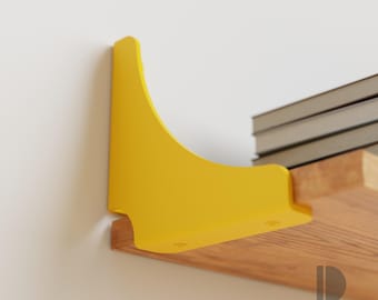 Colza Gelbe Regalhalterungen Set von 2, Moderne Metall Wandhalterung