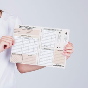 Planner di cucito stampabile in PDF / Project Tracker e organizzatore di tessuti (A4 / Lettera USA, download immediato)