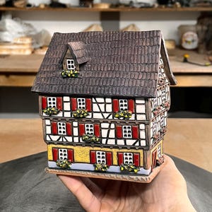 Red Shutter House - Ceramic Aroma Oil Burner and Tea Light Holder